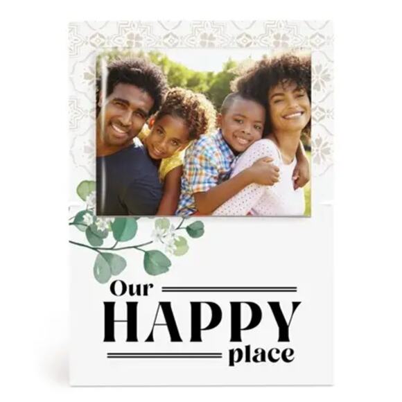 P Graham Dunn "Our Happy Place" Story Board Linkable Photo Frame Decor New - Picture 1 of 6